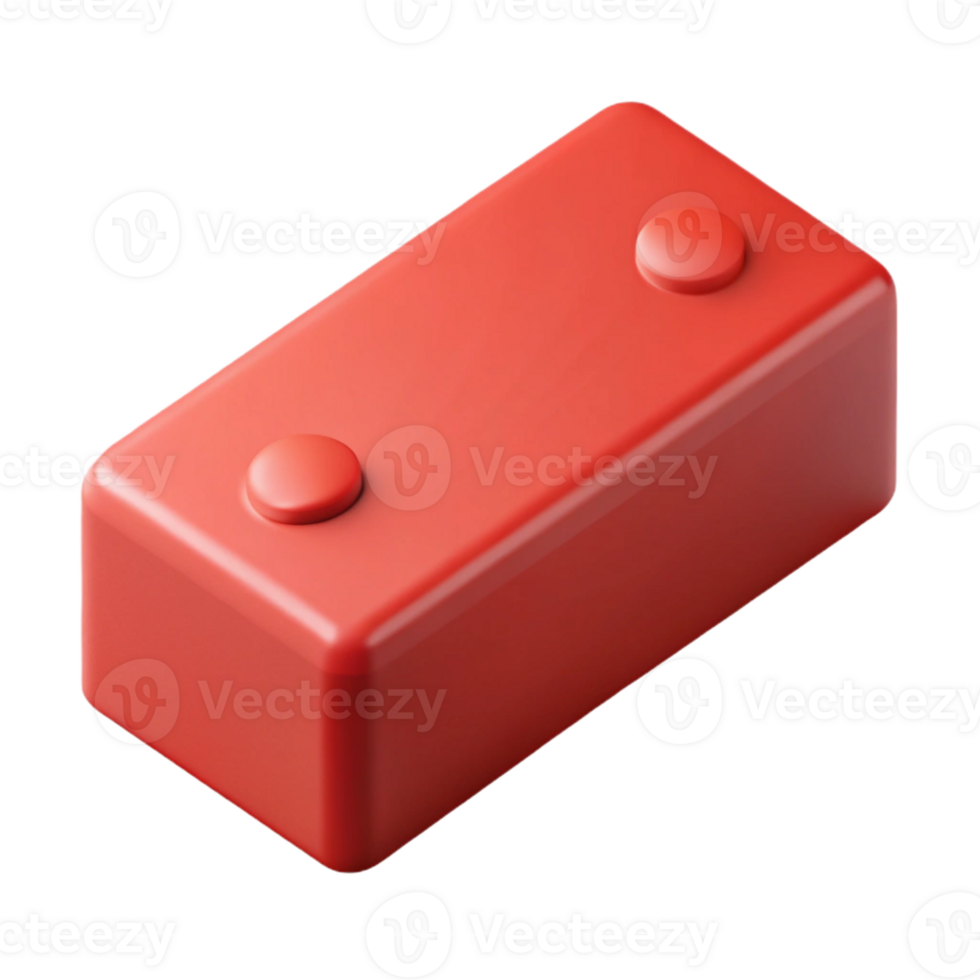 calm magnificent Single red brick with Transparent Background top-tier png