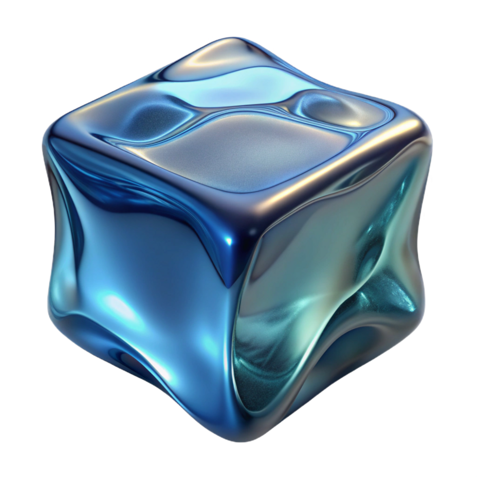 wonderful modern A Melting Ice Cube Reflective Surface original png