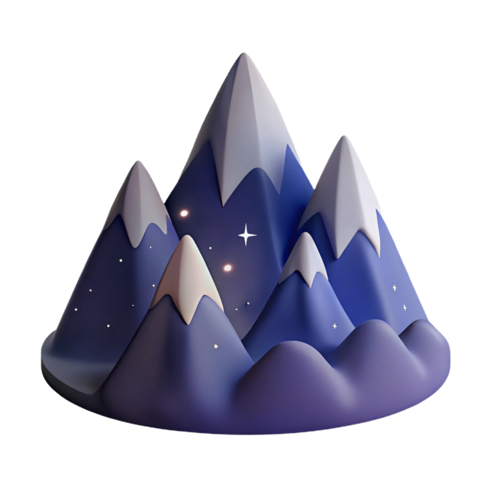 vibrant modern A Mountain Range Silhouetted Against a high resolution png