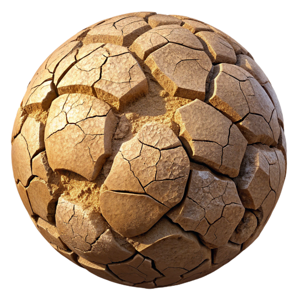 beautiful rustic A Cracked Earth Surface in a Drought 4K png
