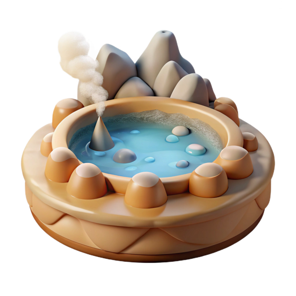 impressive abstract A Bubbling Hot Spring Steaming Water exclusive png