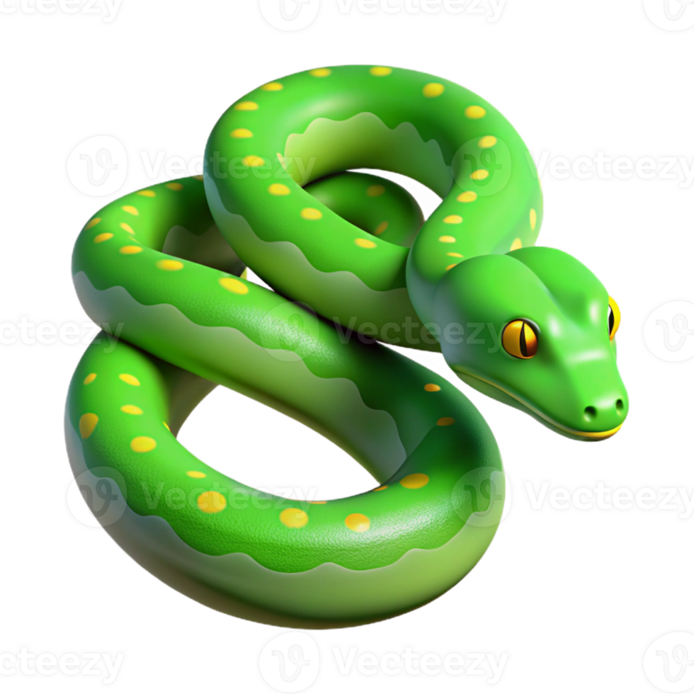 exemplary victorian A slithering green tree python, with Transparent Background masterfully captured png