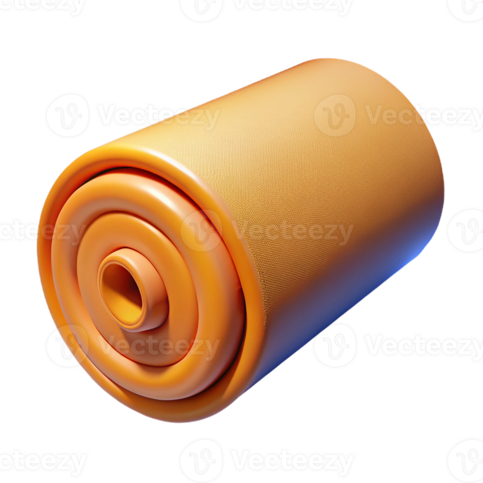 dramatic pristine Roll of insulation material with Transparent Background masterfully captured png