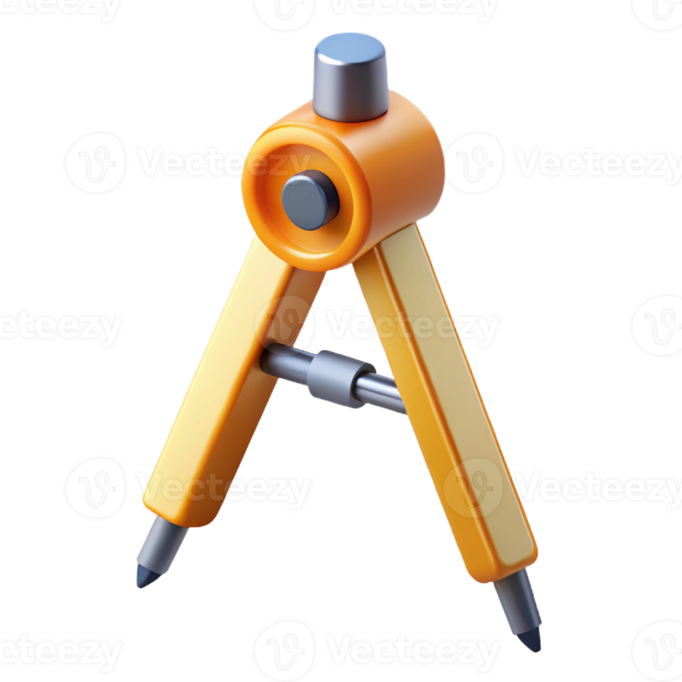 dynamic dramatic Architect's drafting compass with Transparent Background impeccable png