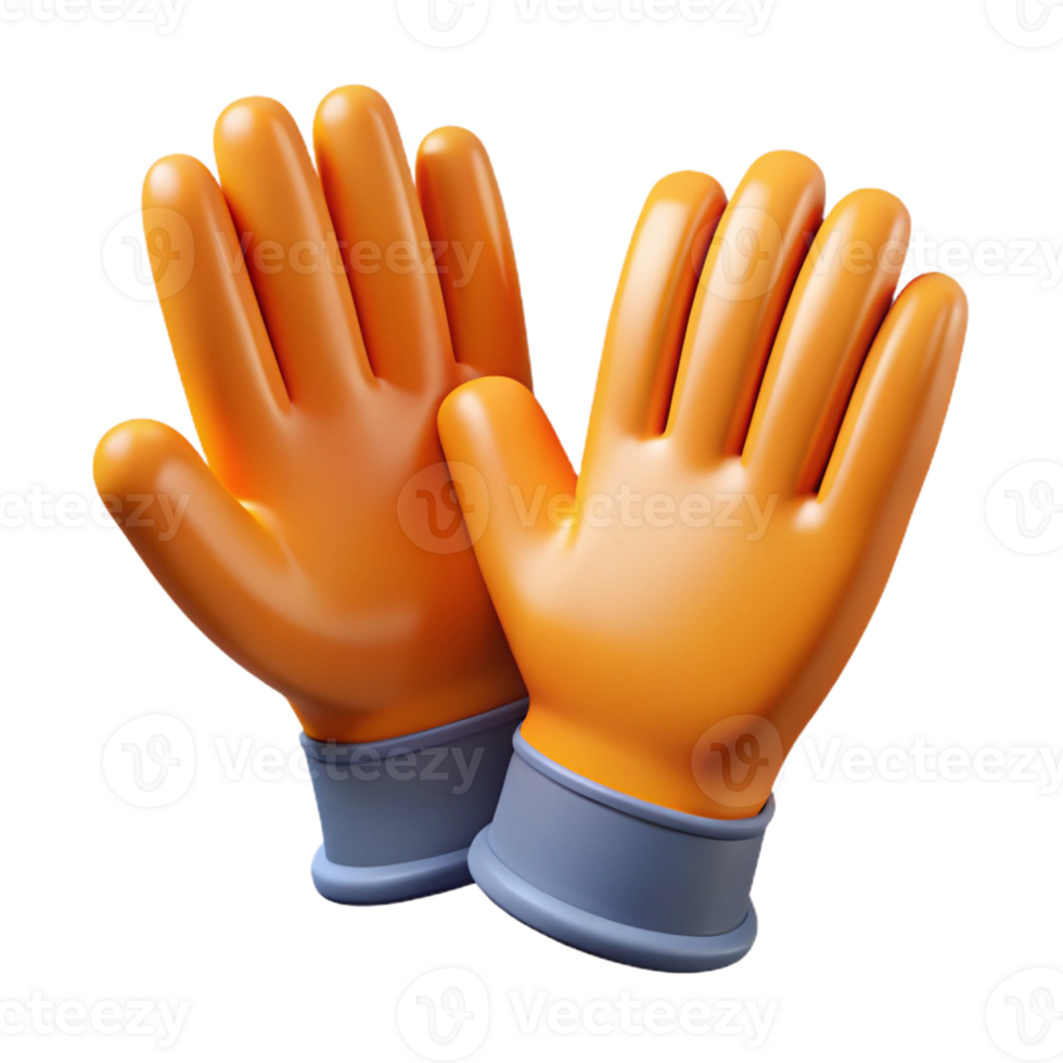 beautiful harmonious industrial Pair of work gloves with Transparent Background refined png