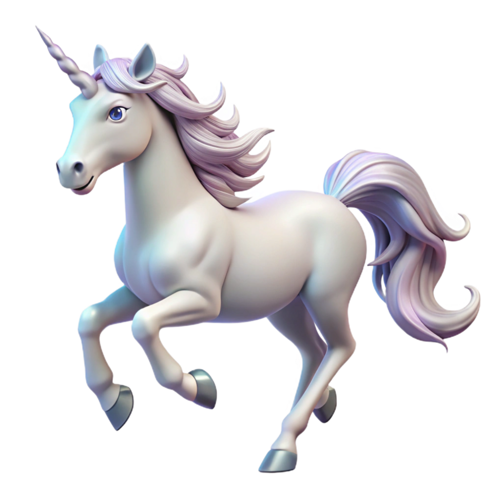 beautiful rustic A Graceful Unicorn with a Silver Horn and authentic png