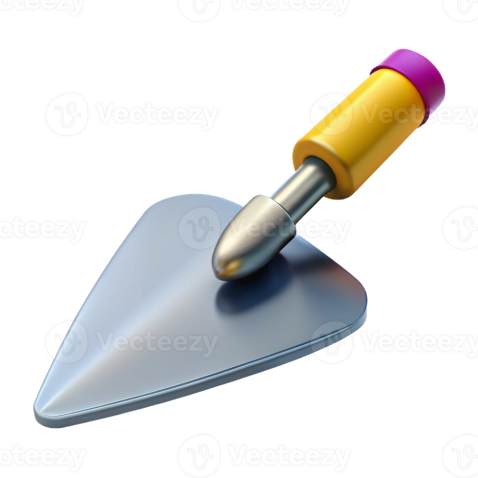 celebrated urban Trowel with cement residue with Transparent Background impeccable png