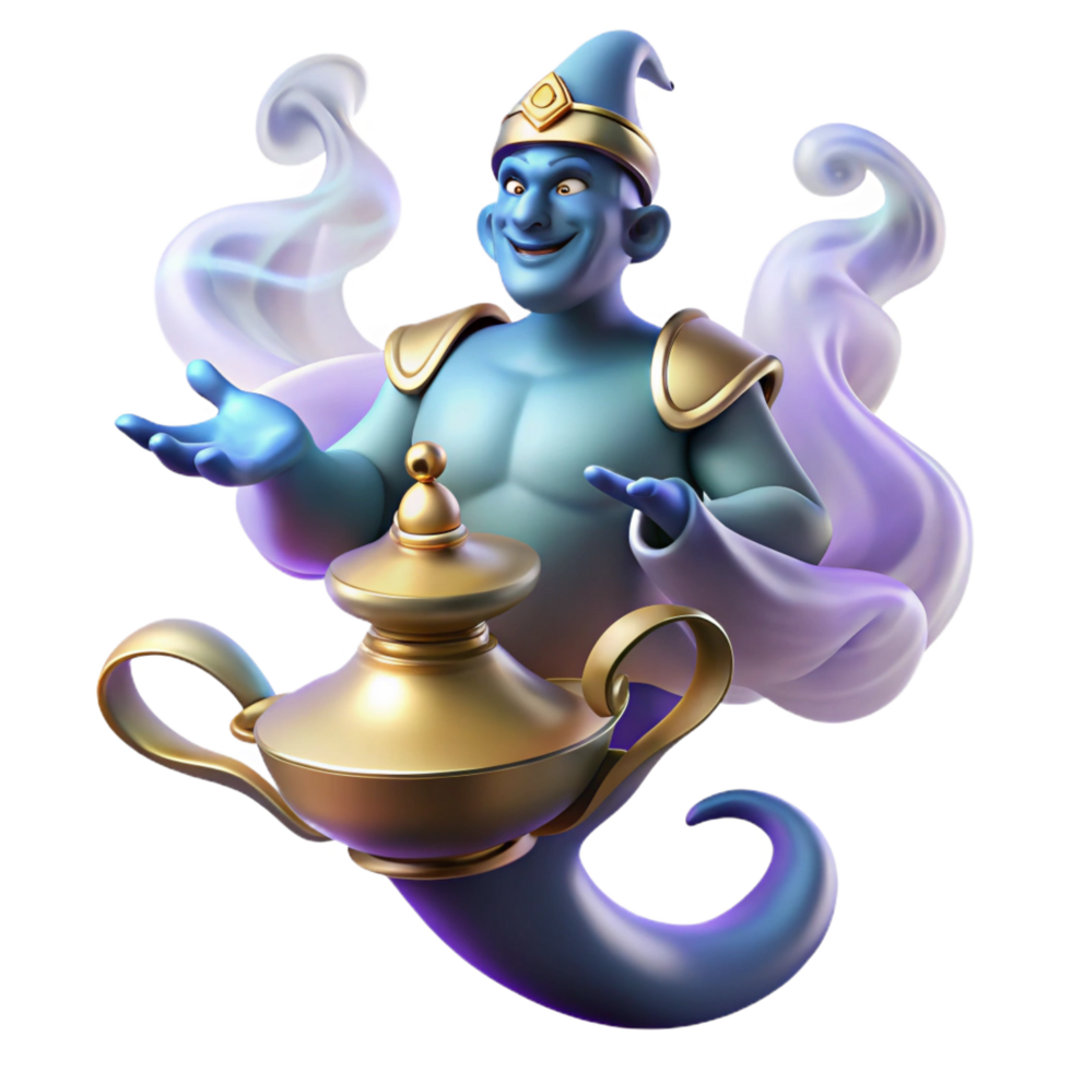 dramatic abstract A Powerful Djinn Emerging from a Magic high quality png