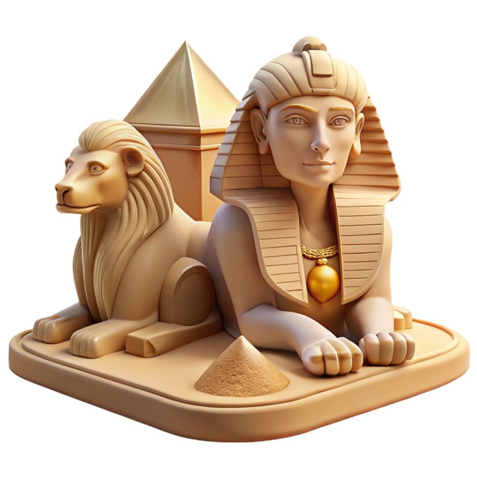 dramatic rustic A Mystical Sphinx with the Head of a high quality png