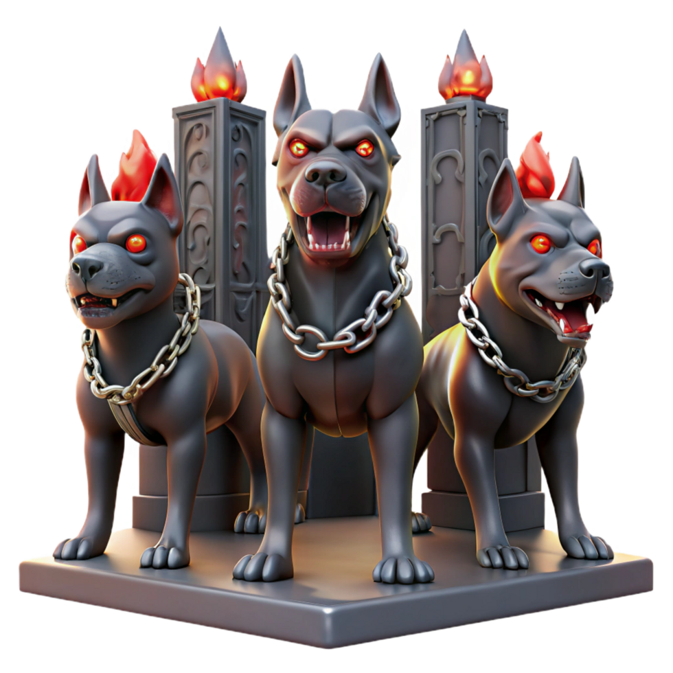 beautiful creative Cerberus the Three Headed Hound of high quality png