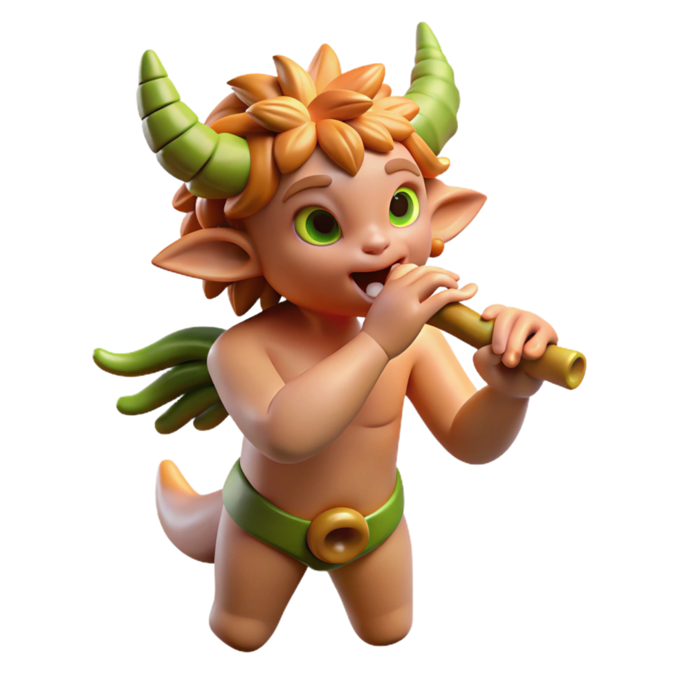 magnificent classic A Mischievous Satyr Playing a Pan Flute exclusive png