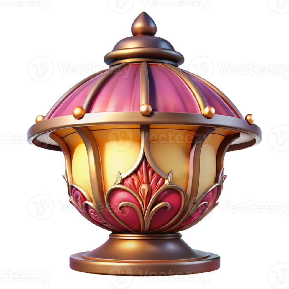 exemplary futuristic Ultra-detailed, hyper-specific concept art style render of an Art Nouveau lampshade, stained glass, floral motif, isolated cutout with Transparent Background detailed png