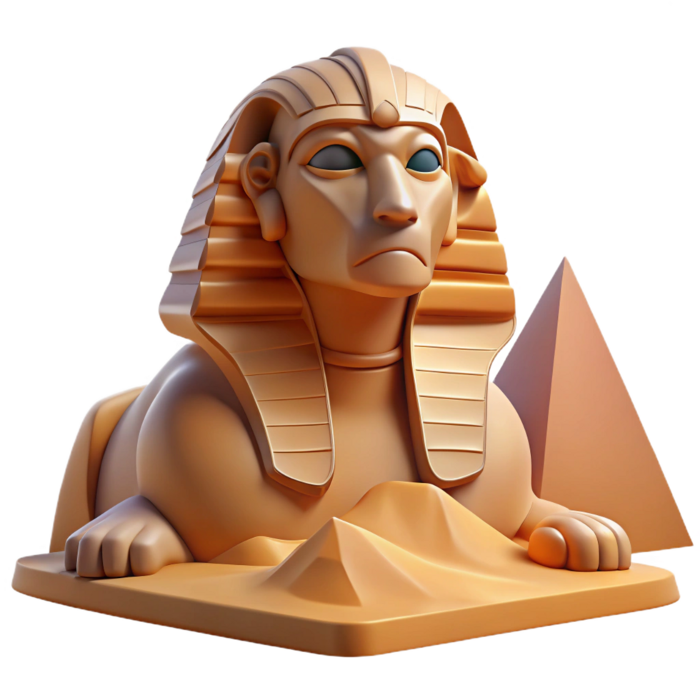 magnificent contemporary A Stoic Sphinx Its Enigmatic Gaze Fixed detailed png