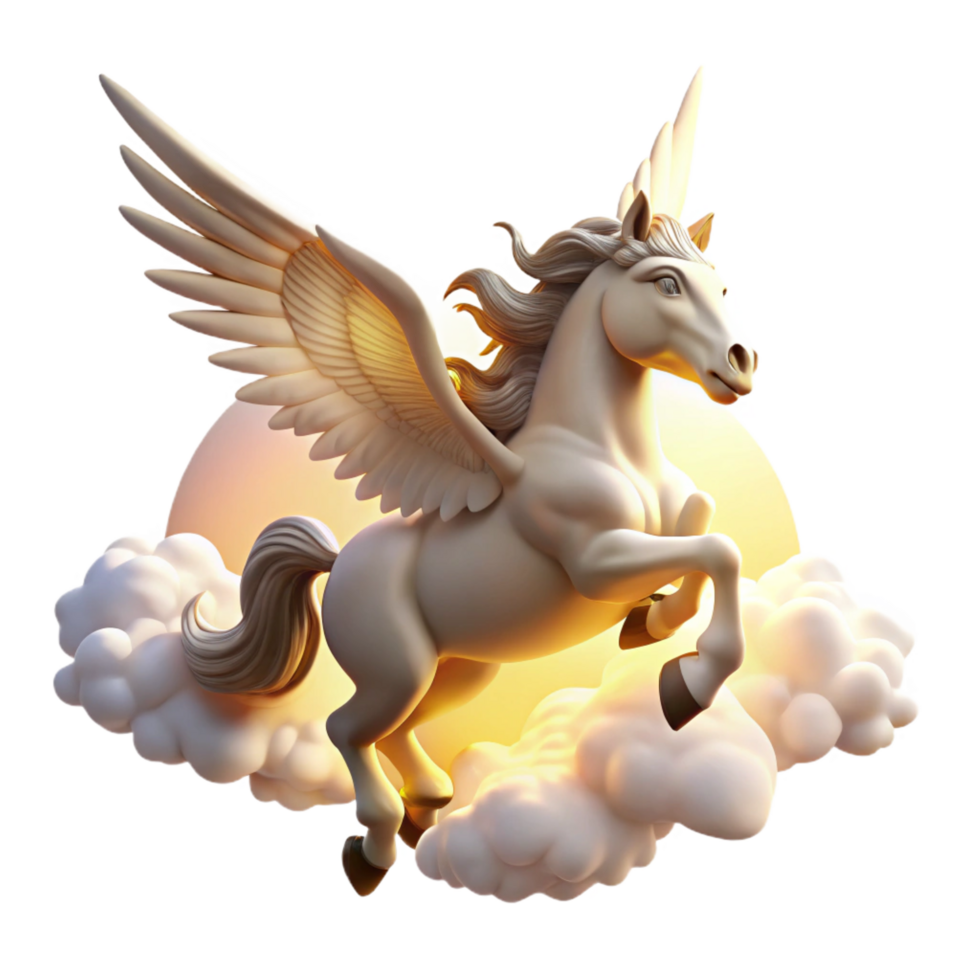 vibrant artistic A Graceful Pegasus Soaring Through the high quality png