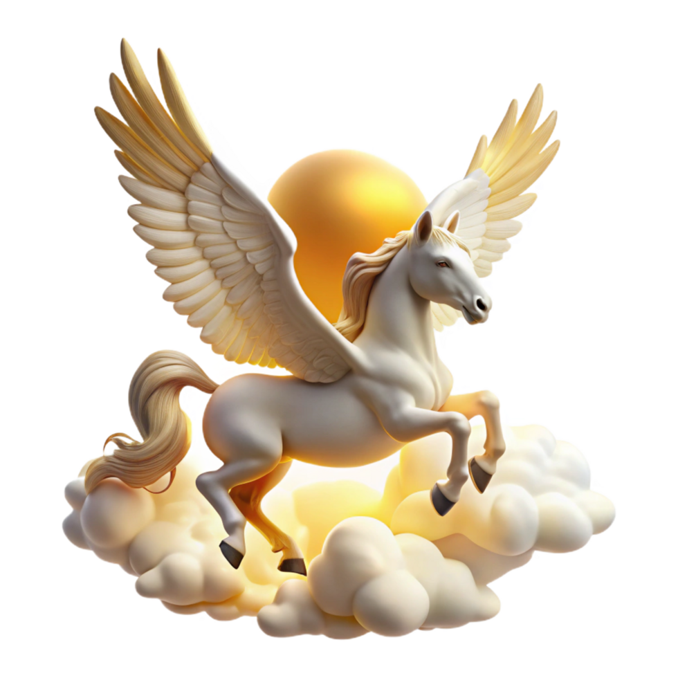 impressive contemporary A Graceful Pegasus Soaring Through the detailed png