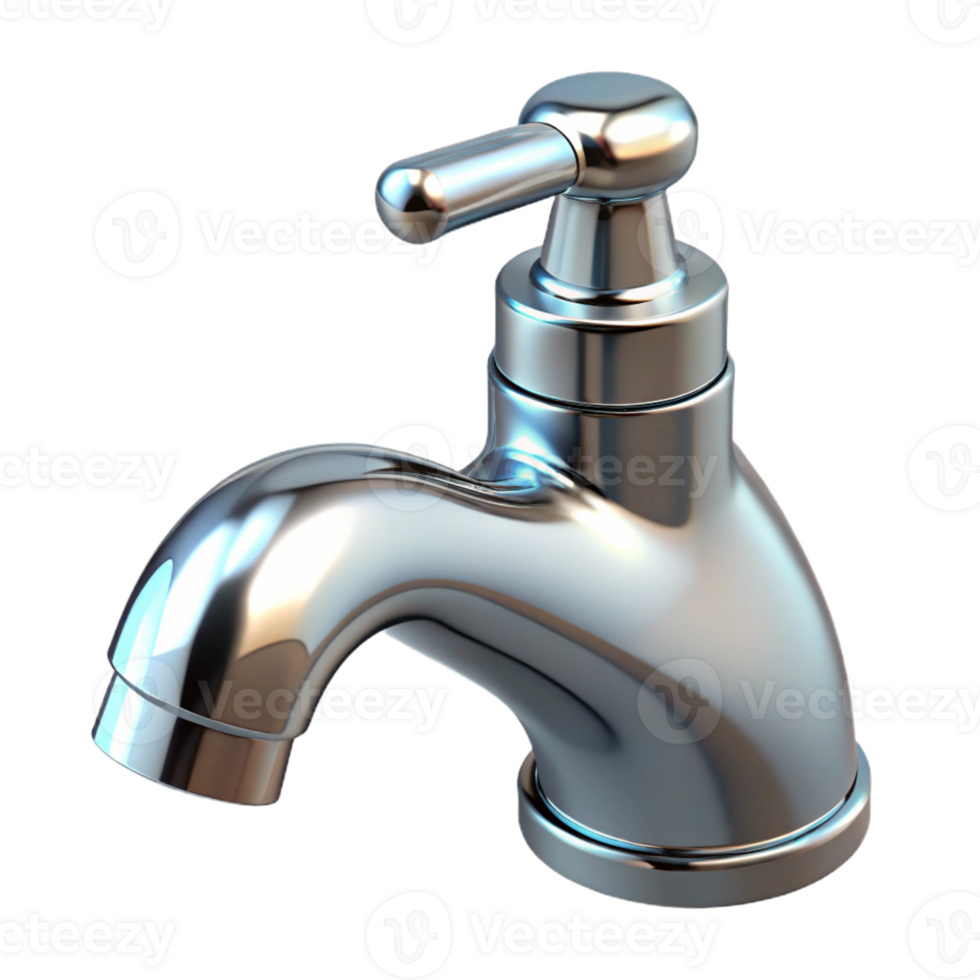 bold pristine Faucet chrome with Transparent Background genuine png