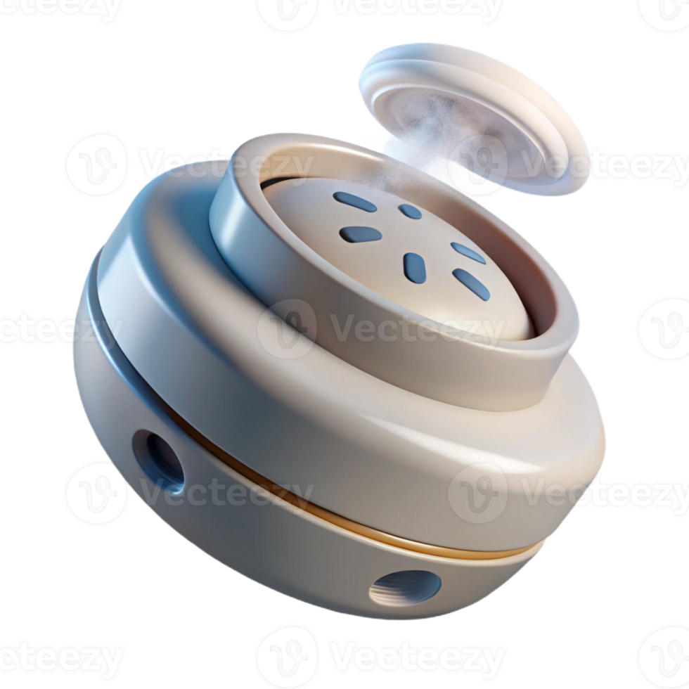 dazzling intense mid-century Smoke detector with Transparent Background ultra HD png