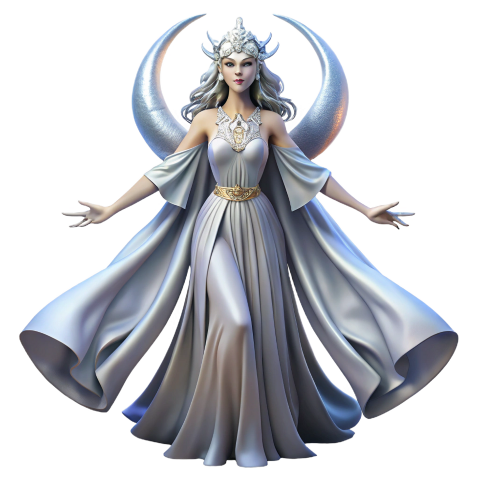 beautiful abstract A Goddess of the Moon Her high quality png