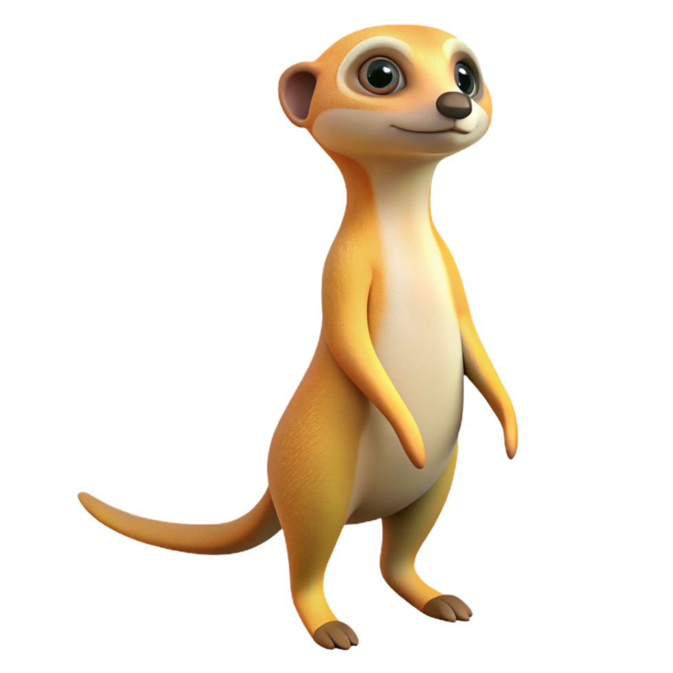 serene rustic A Curious Meerkat Standing Alert on Its authentic png