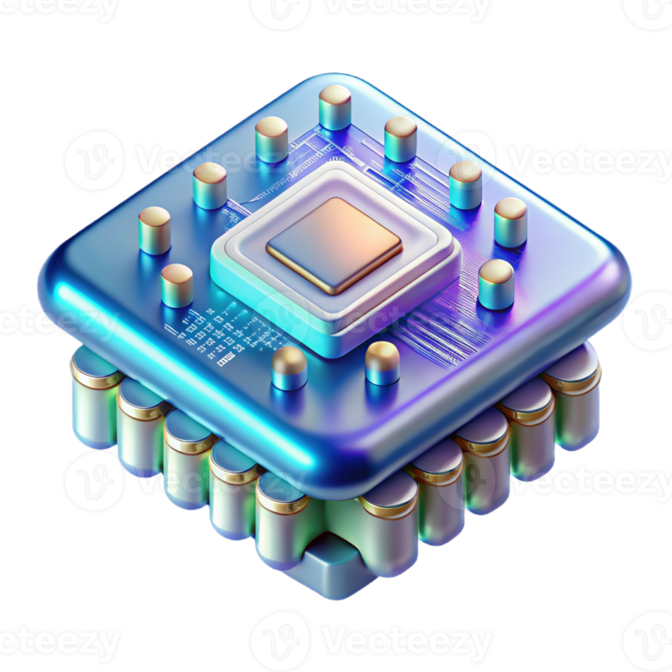 calm fascinating Hyper-specific, professional render, isolated cutout of a levitating holographic data chip with binary code Ultra-detailed with Transparent Background high quality png