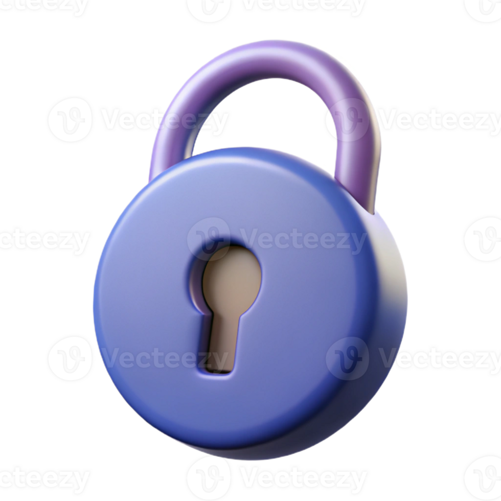 dazzling standout A single, floating lock with intricate keyhole with Transparent Background png