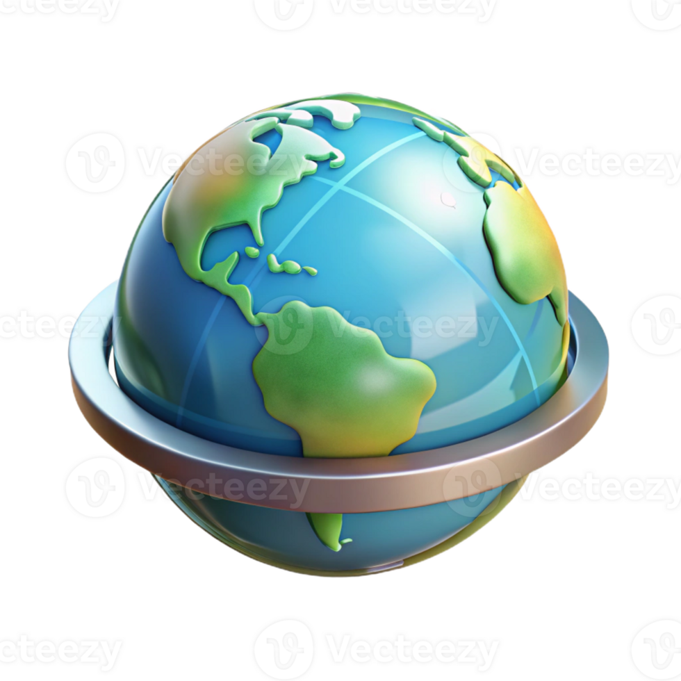 beautiful celebrated Concept art style, isolated cutout of a holographic projection of the Earth rotating with Transparent Background png