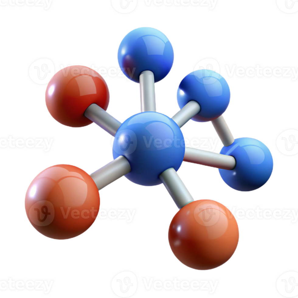 exquisite notable An abstract representation of a chemical molecule with Transparent Background png