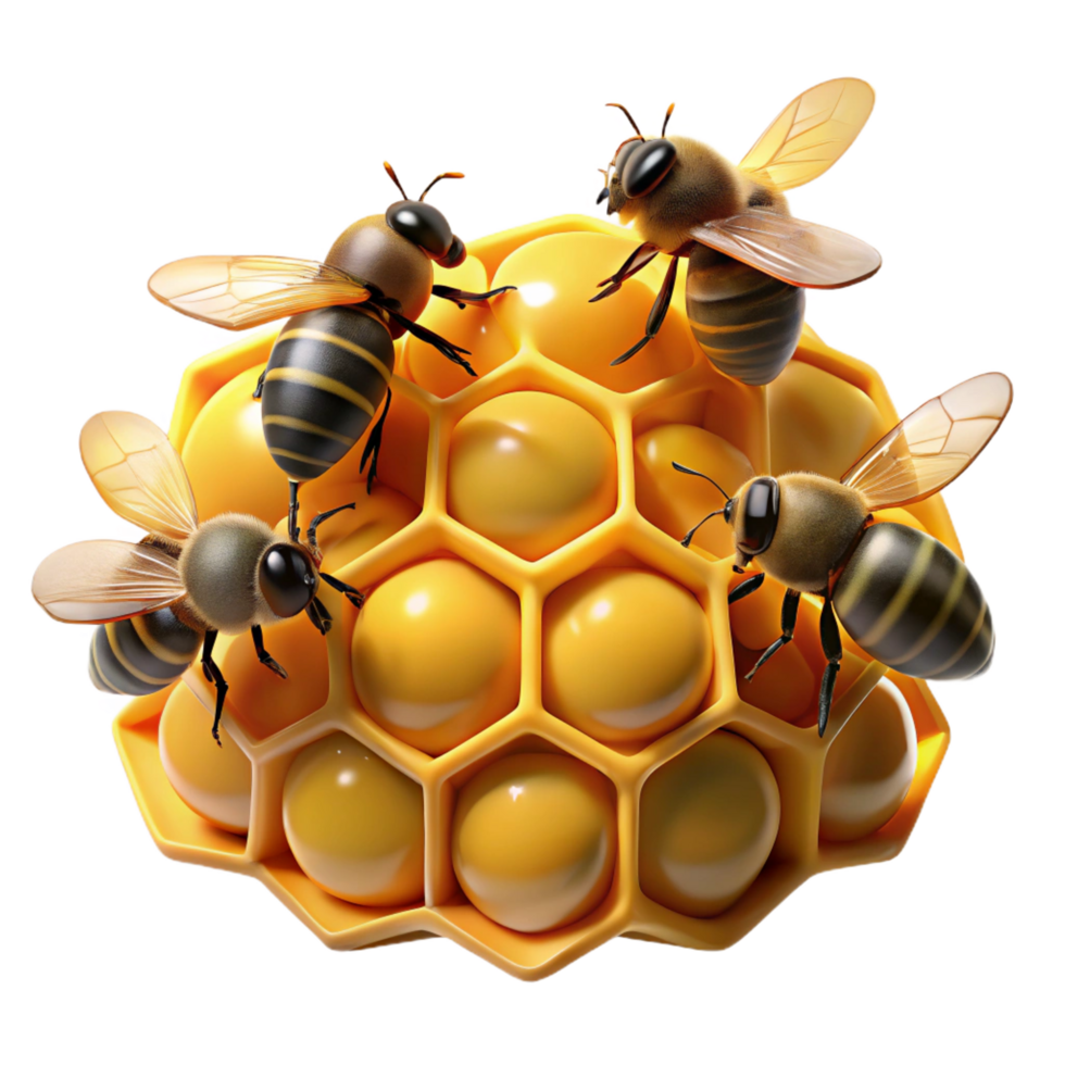 dramatic vintage A Colony of Busy Bees Buzzing Around a exclusive png