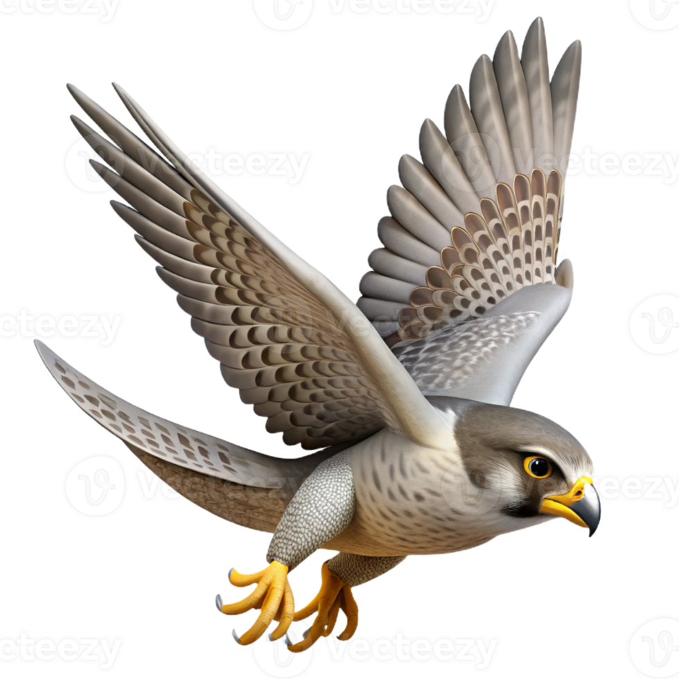 bold wonderful A hunting falcon, diving, sharp talons extended with Transparent Background elite png
