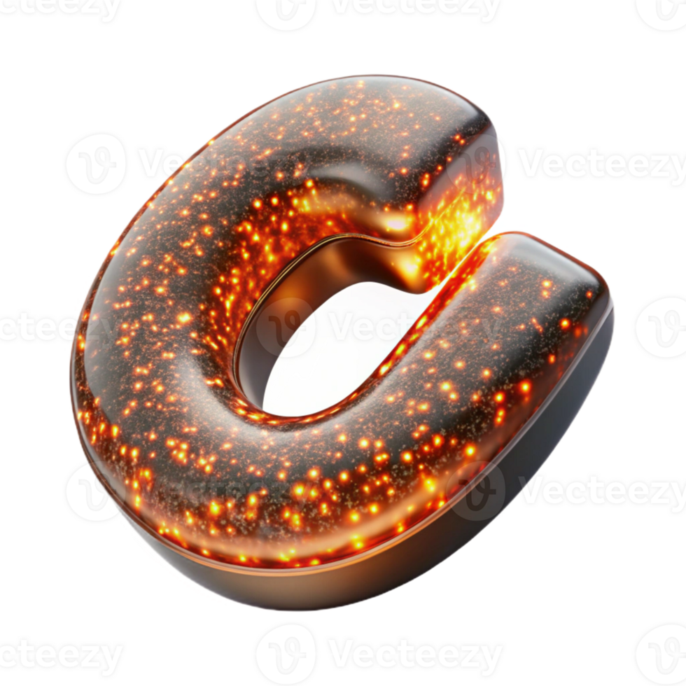 alluring whimsical baroque A single, floating trademark symbol made of glowing embers with Transparent Background artisan png