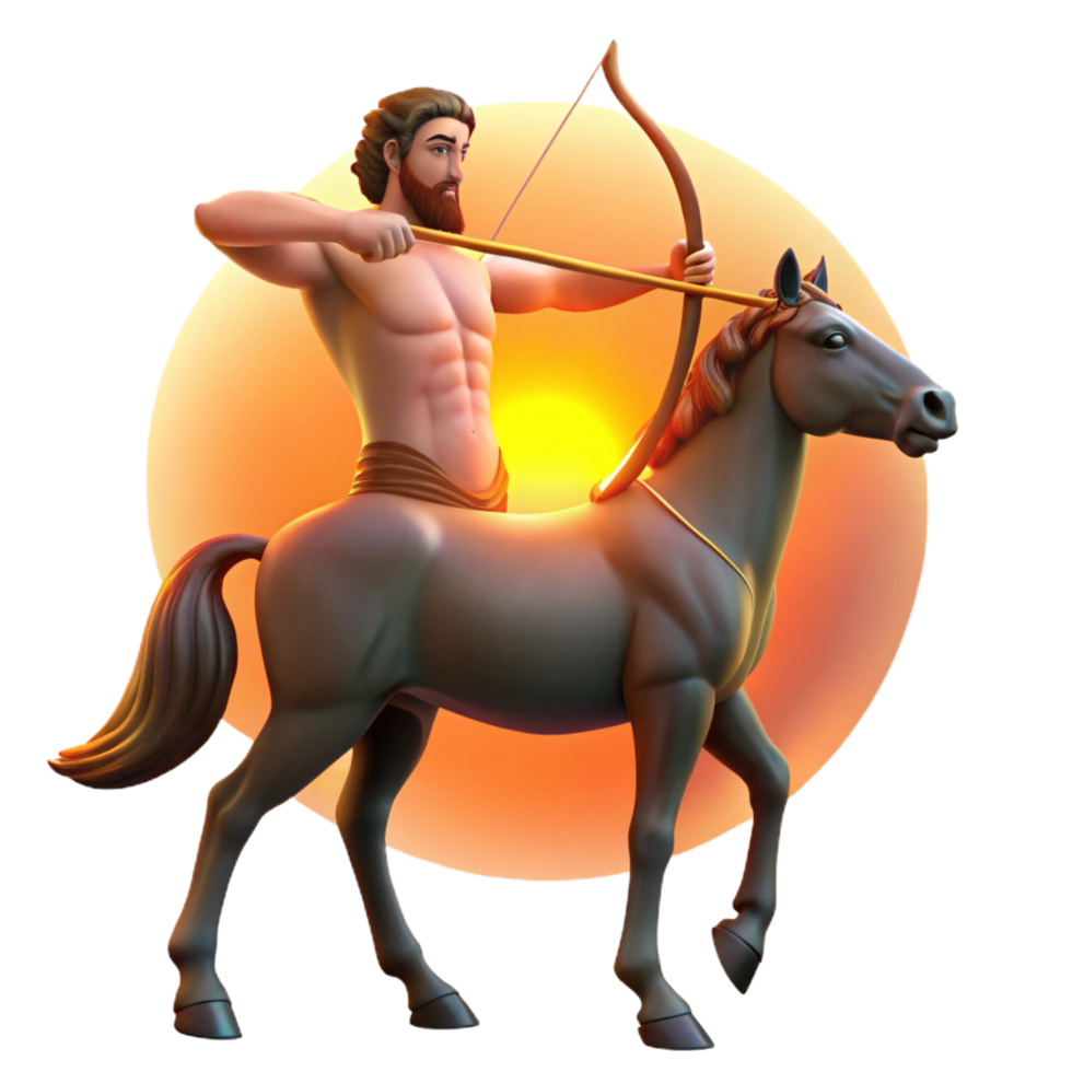 vibrant creative A Wise Centaur with the Body of a Horse professional png