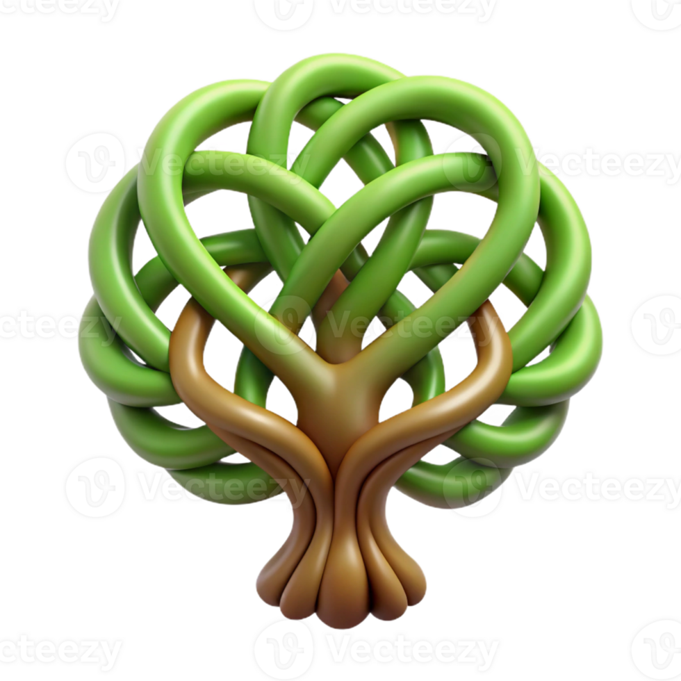 calm immaculate A tree of life symbol, Celtic knotwork, abstract with Transparent Background ultra HD png