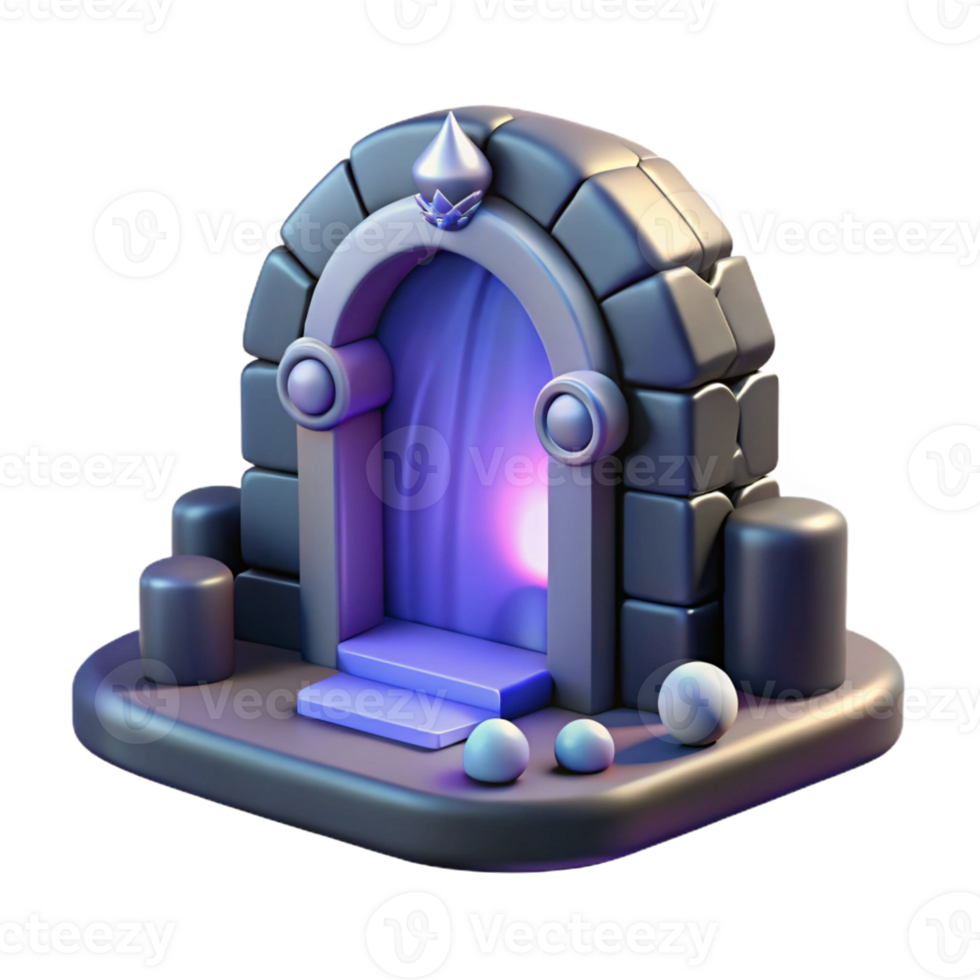 captivating energetic contemporary Concept art style isolated cutout of a teleportation portal disguised as a doorway with Transparent Background sharp png
