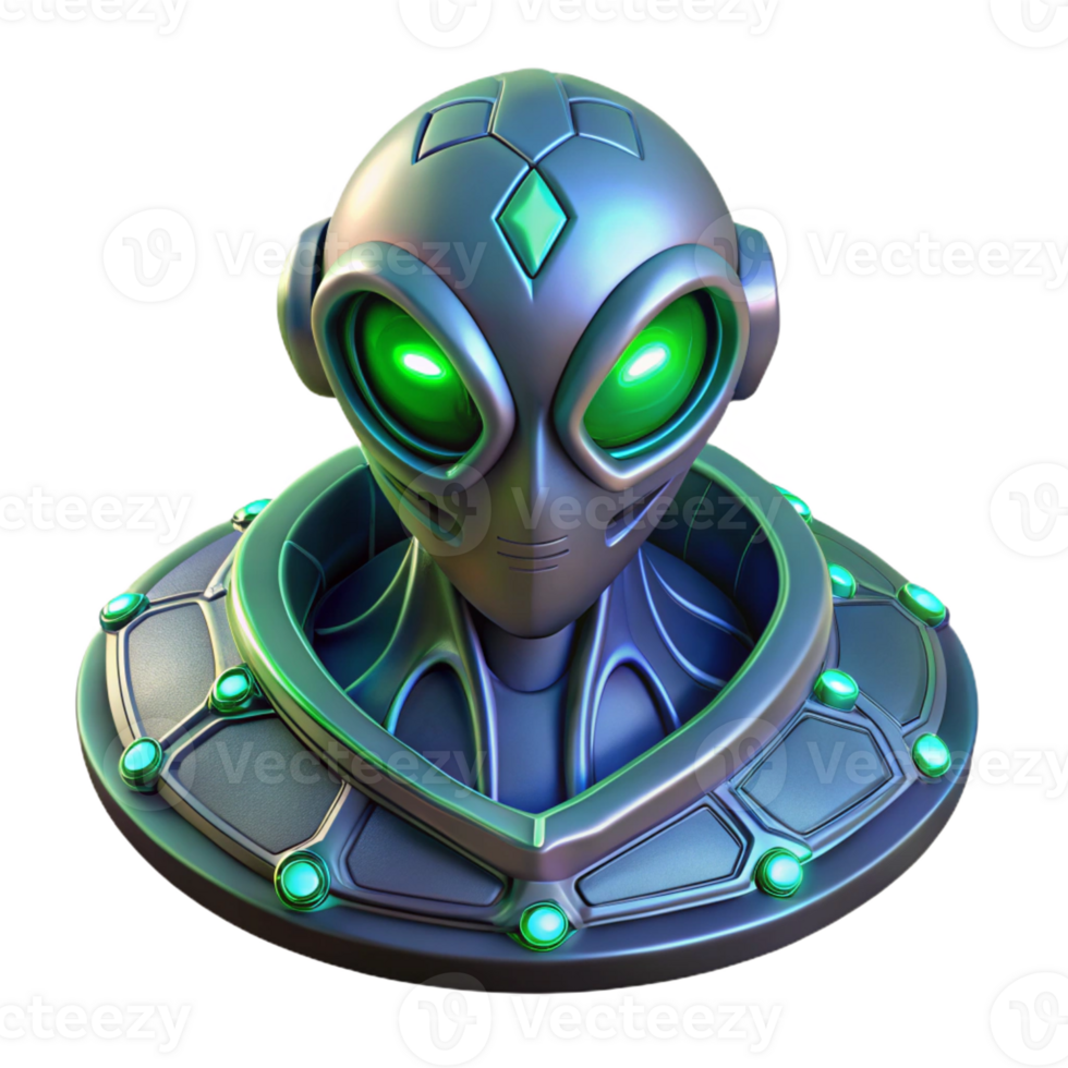 alluring surreal Isolated cutout, concept art style, of a hyper-detailed alien artifact with glowing inscriptions with Transparent Background gallery standard png