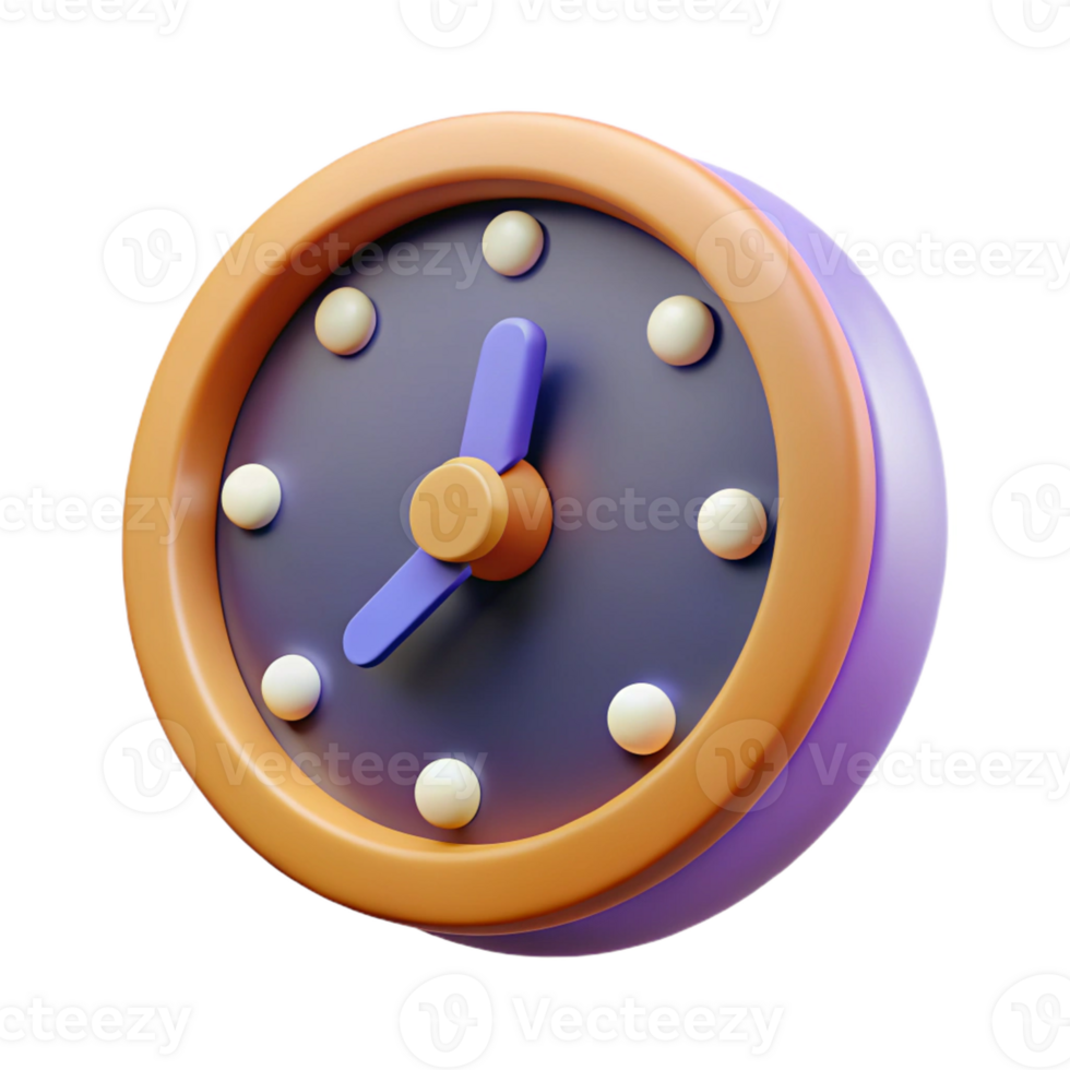 beautiful quintessential A clock, ticking hands, abstract design with Transparent Background png