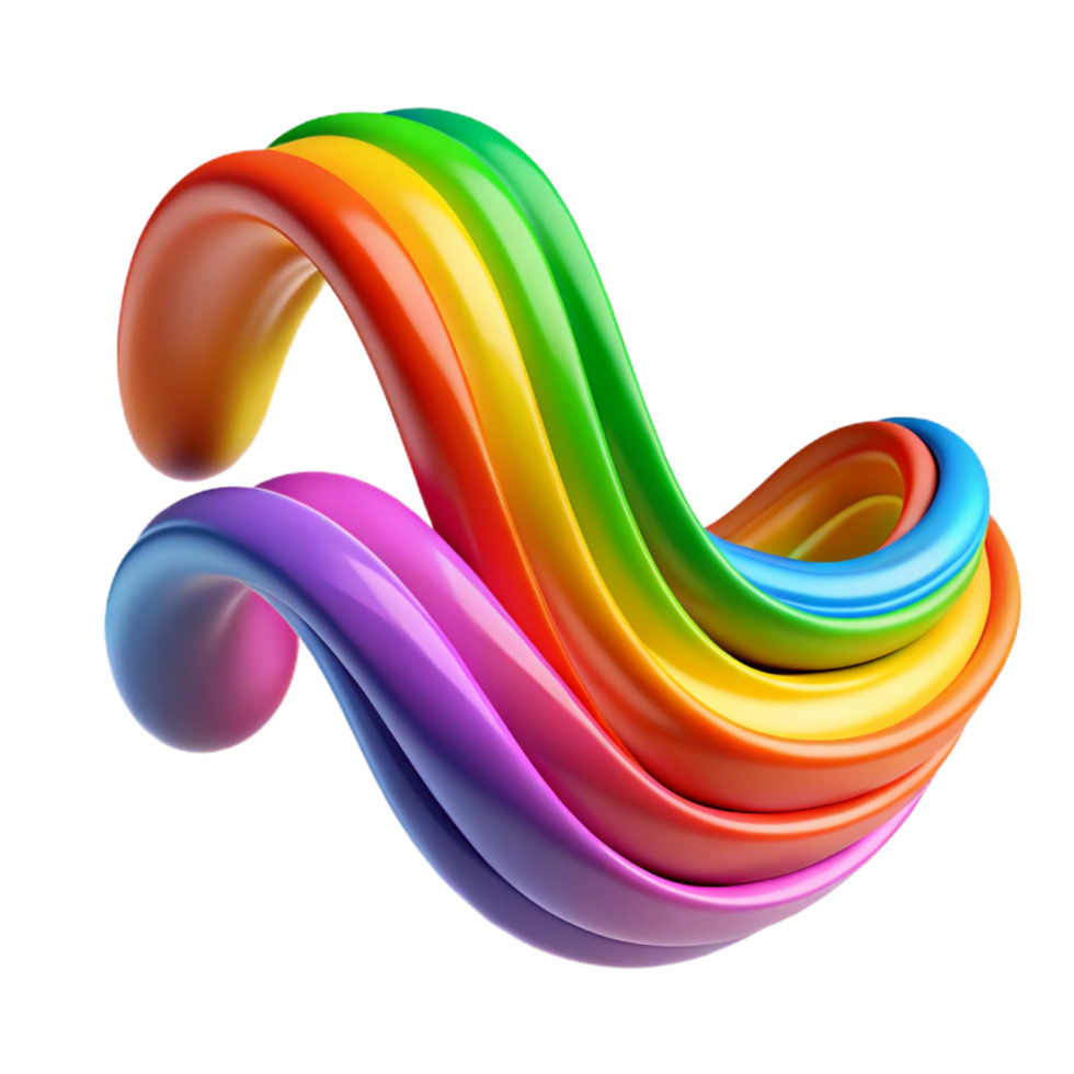 serene artistic A Cascade of Flowing Ribbon Like Forms high quality png