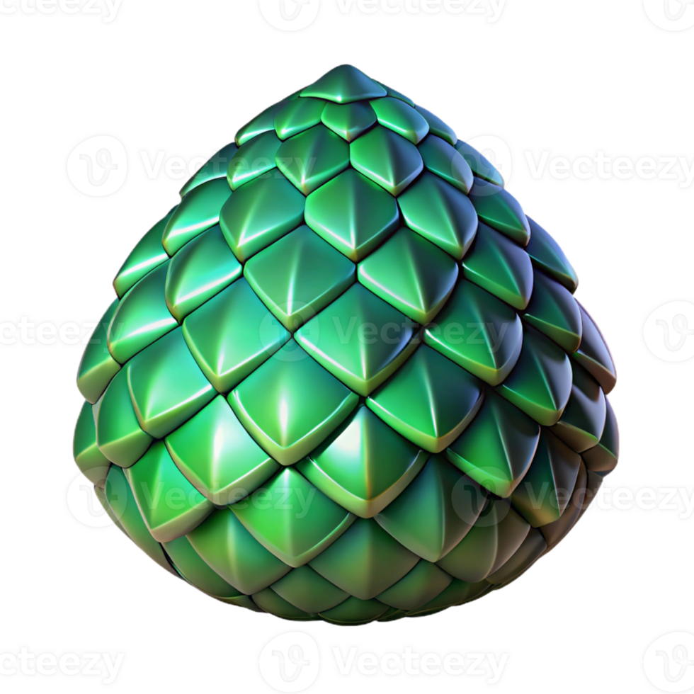 distinctive abstract Ultra-detailed, photorealistic isolated cutout of a single, polished dragon scale, iridescent, textured, emerald green with Transparent Background elite png