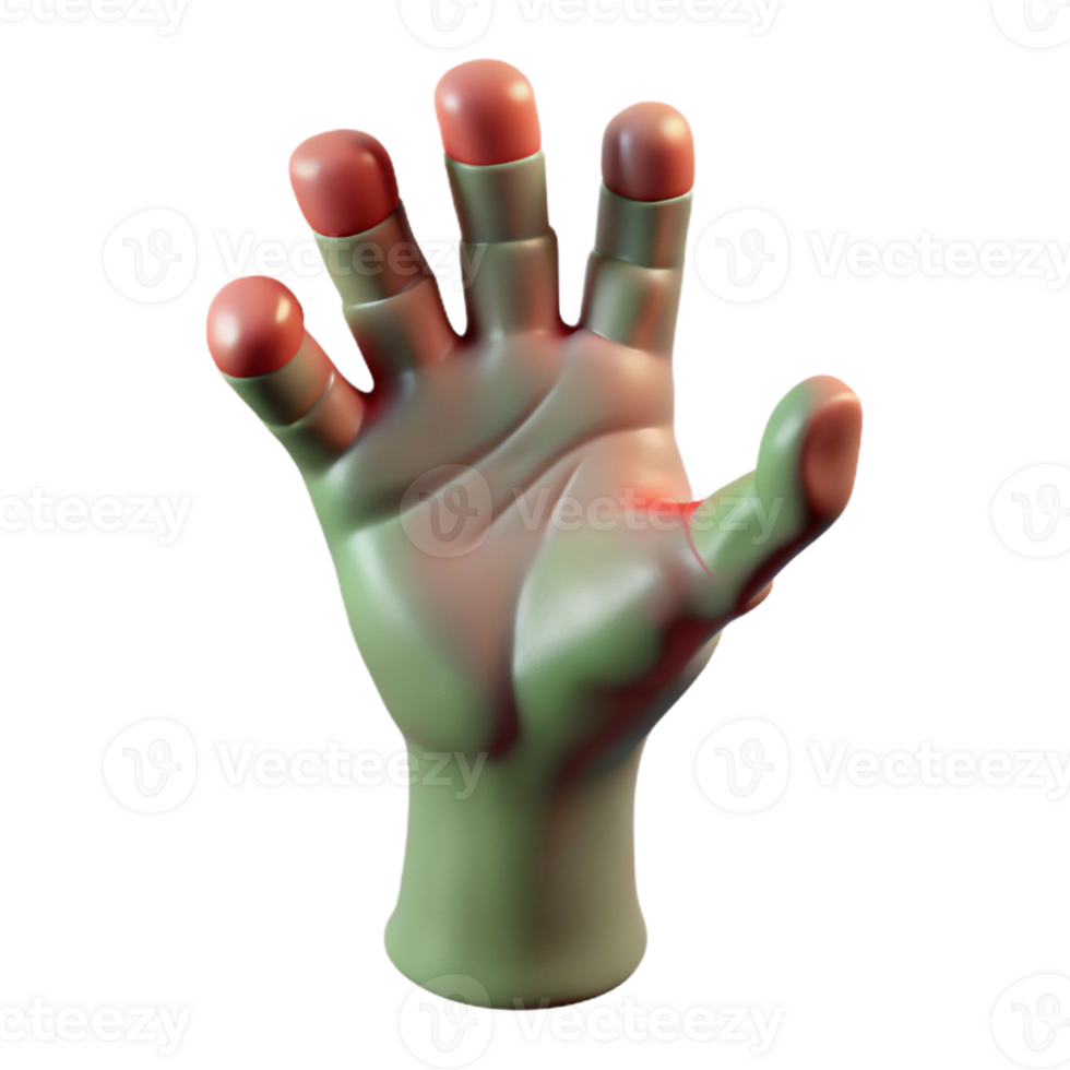 breathtaking futuristic A realistic rendering of a zombie hand reaching out with Transparent Background flawless png