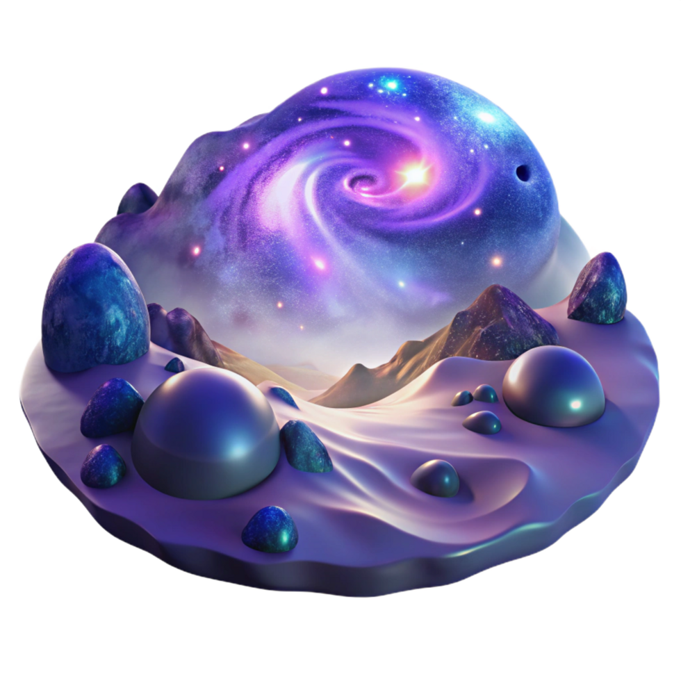 elegant classic A Cosmic Landscape of Swirling Nebulae detailed png