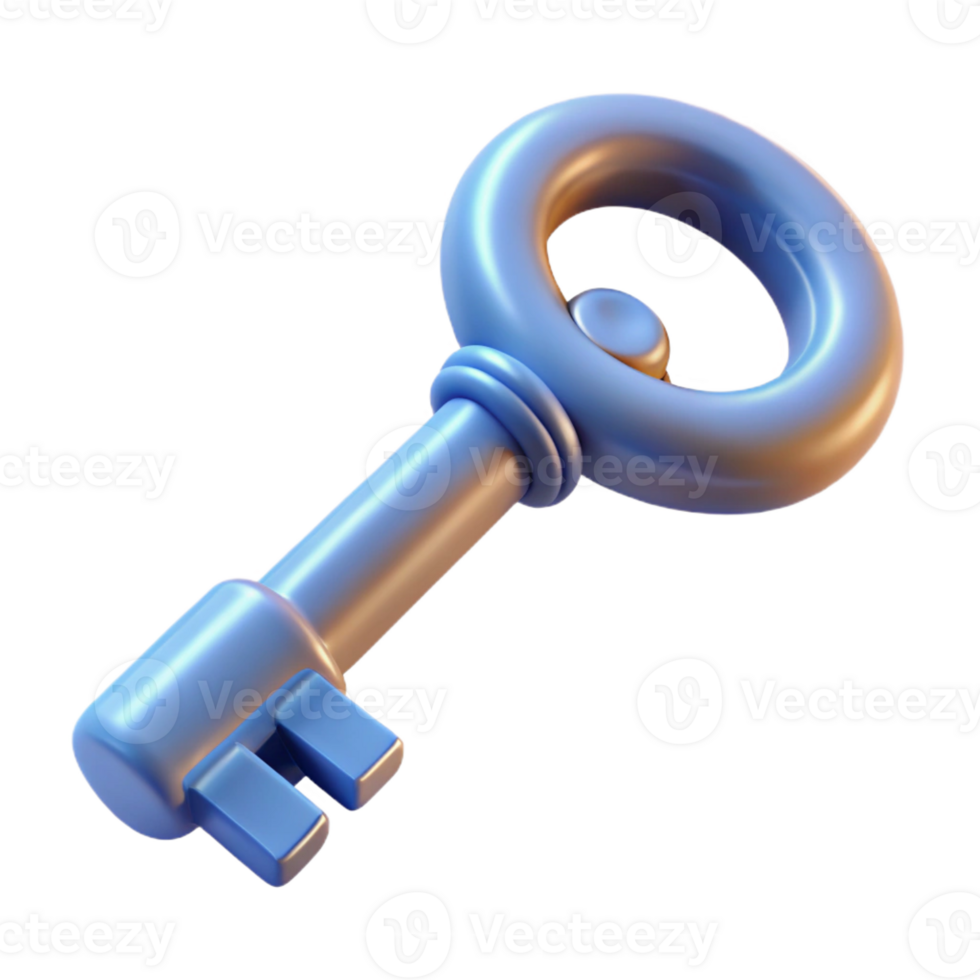 dazzling melancholic contemporary A realistic rendering of a skeleton key with intricate details with Transparent Background genuine png