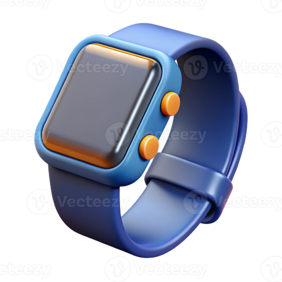 dazzling melancholic avant-garde Smartwatch with fitness tracker display with Transparent Background high resolution png