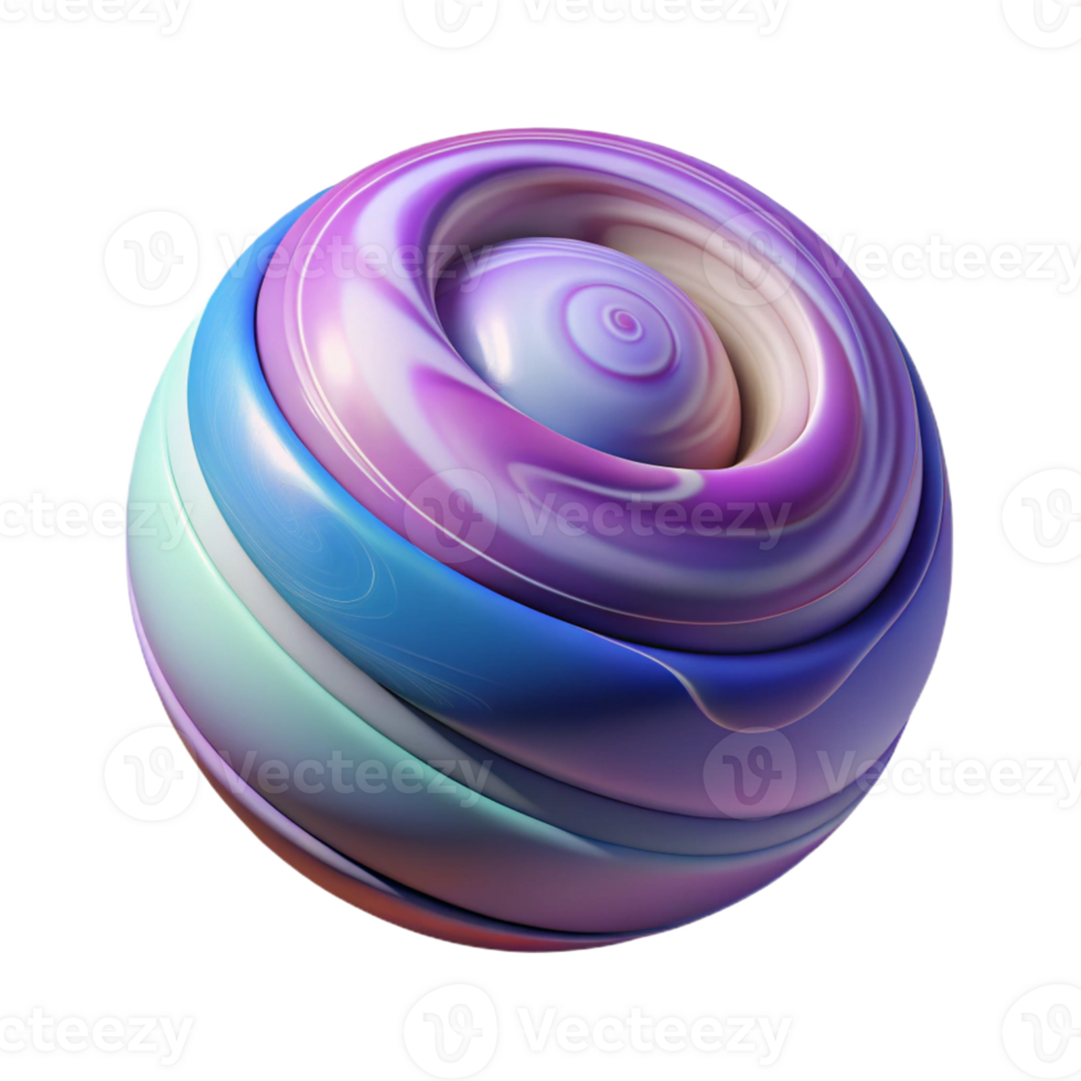 dramatic avant-garde A planet, abstract design, swirling colors with Transparent Background museum quality png