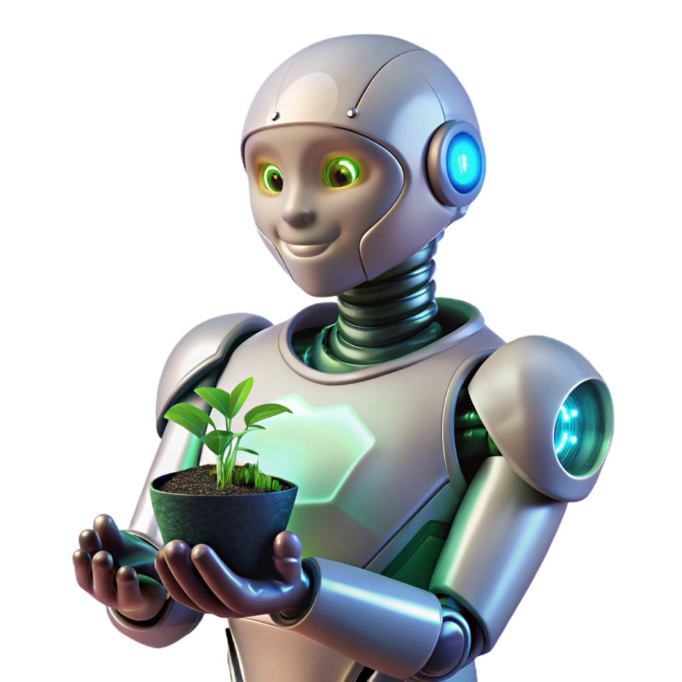 elegant abstract A Humanoid Robot with Intricate Glowing authentic png