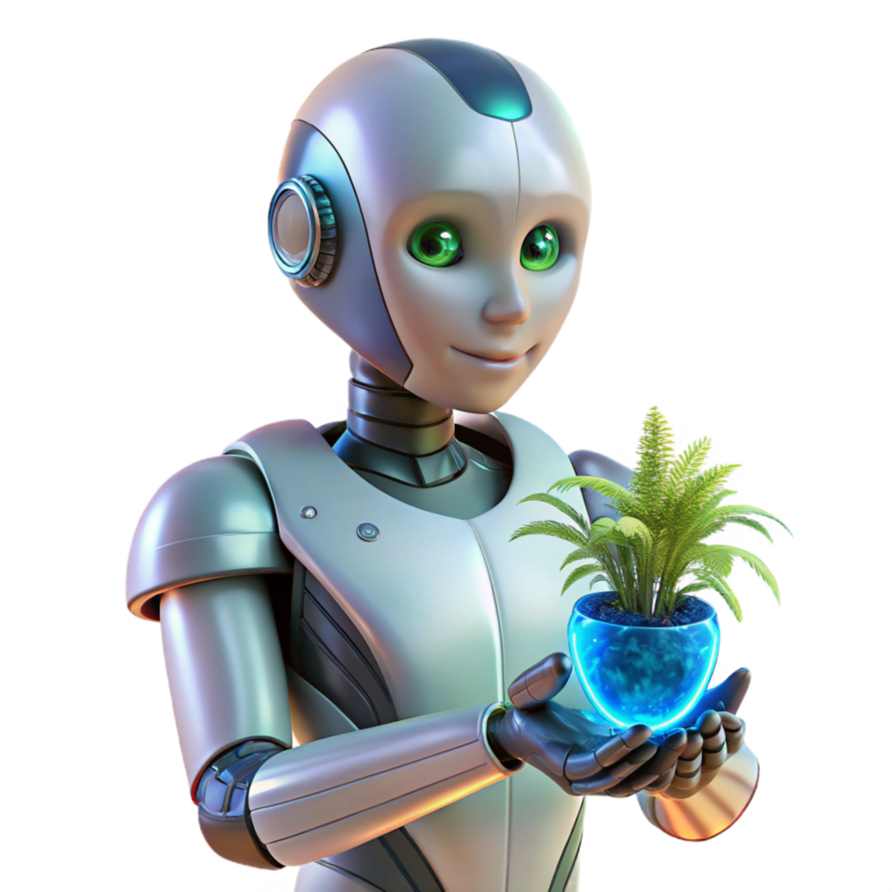 beautiful abstract A Humanoid Robot with Intricate Glowing genuine png