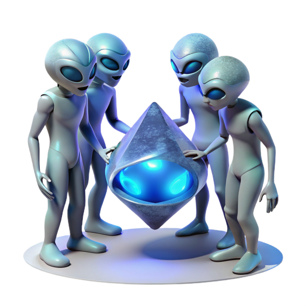 stunning traditional A Group of Alien Explorers with professional png