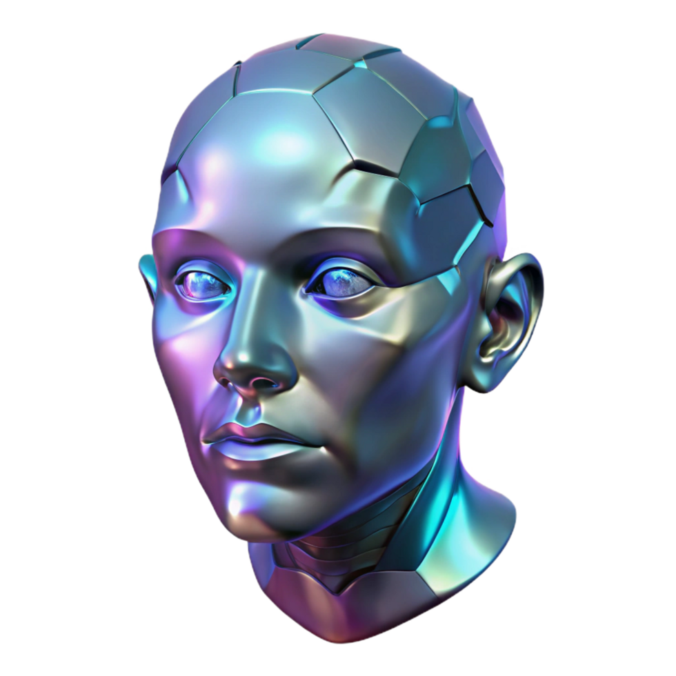 impressive rustic A Holographic Projection of a Human Face original png