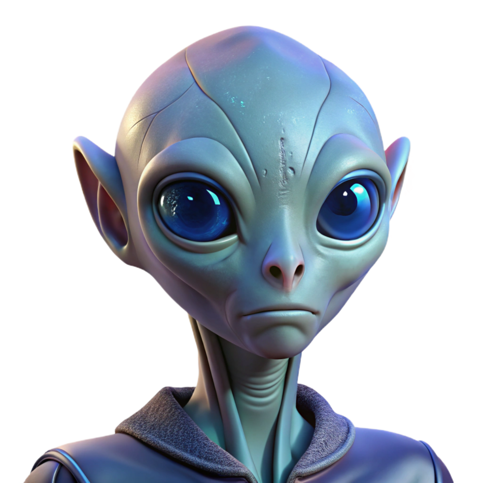 wonderful artistic A Close Up Portrait of a Humanoid Alien original png