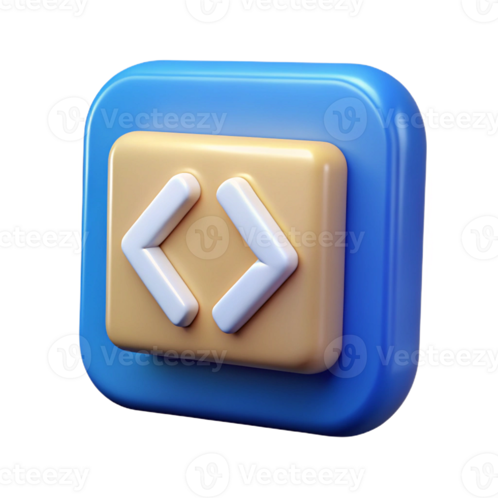 distinctive mid-century Software development code icon with Transparent Background ultra HD png