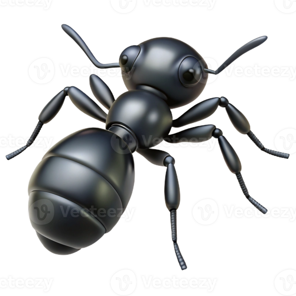 dramatic exemplary Photorealistic ultra-detailed isolated cutout of a single ant, black, with Transparent Background png