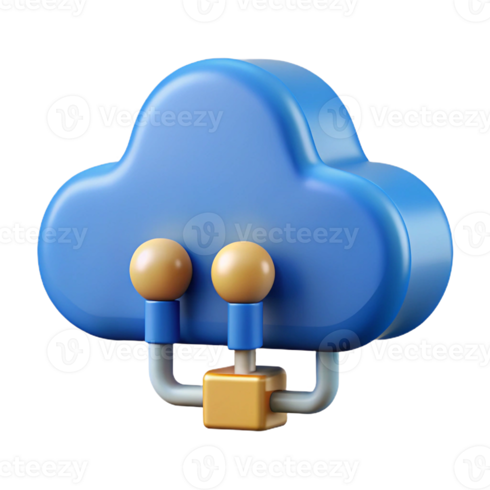 elegant memorable Cloud computing data icon with Transparent Background png